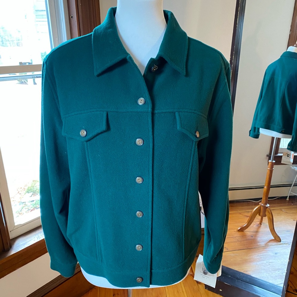 Vintage NWT Rafaella Sport wool jacket green